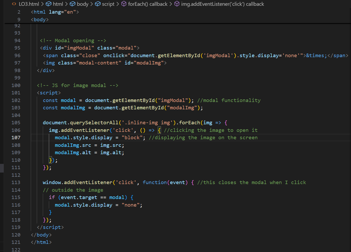 JavaScript Code Screenshot
